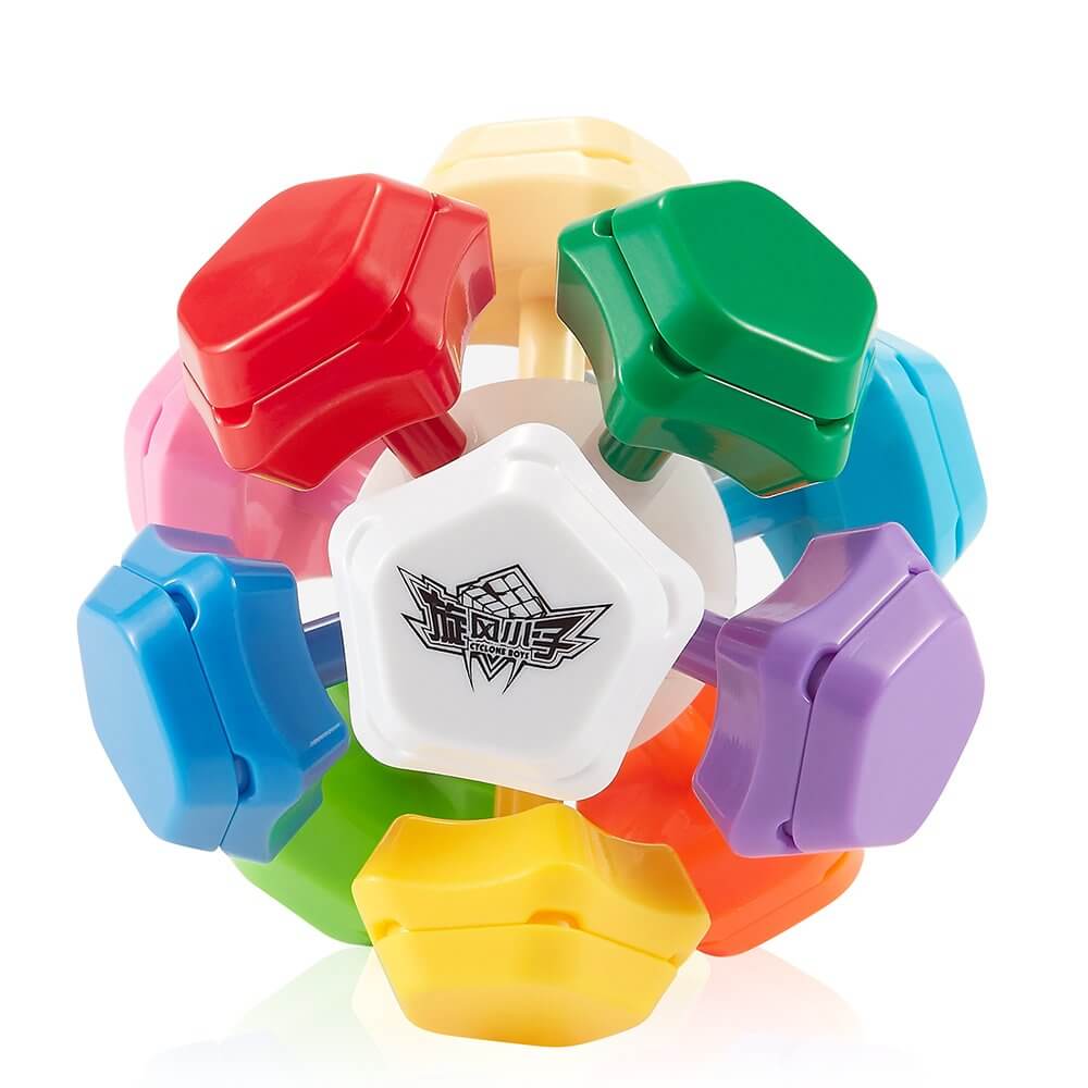 D-FantiX Cyclone Boys Rainbow Megaminx Speed Cube 3x3 Stickerless