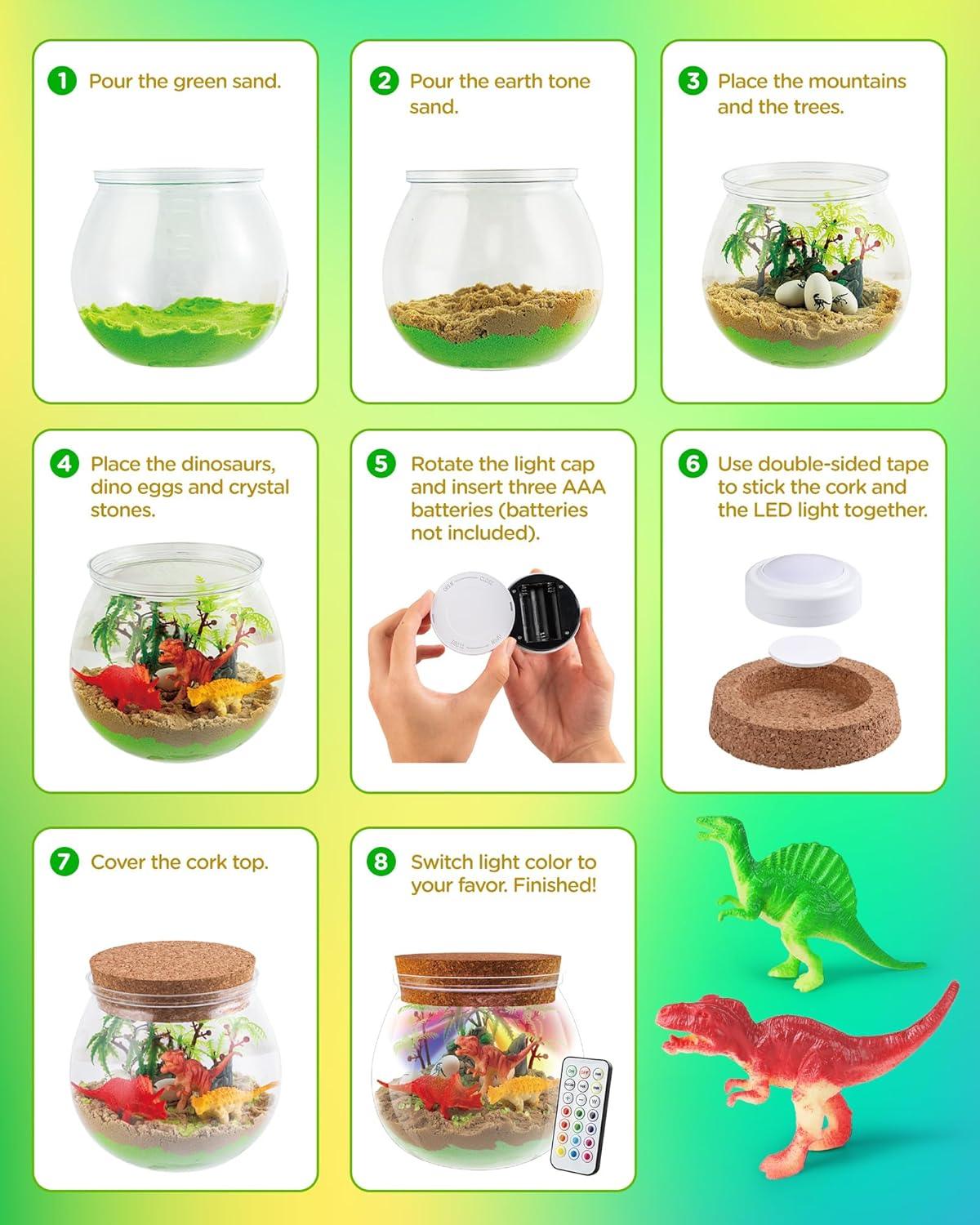 Dinosaur Toys Terrarium Kit for Kids