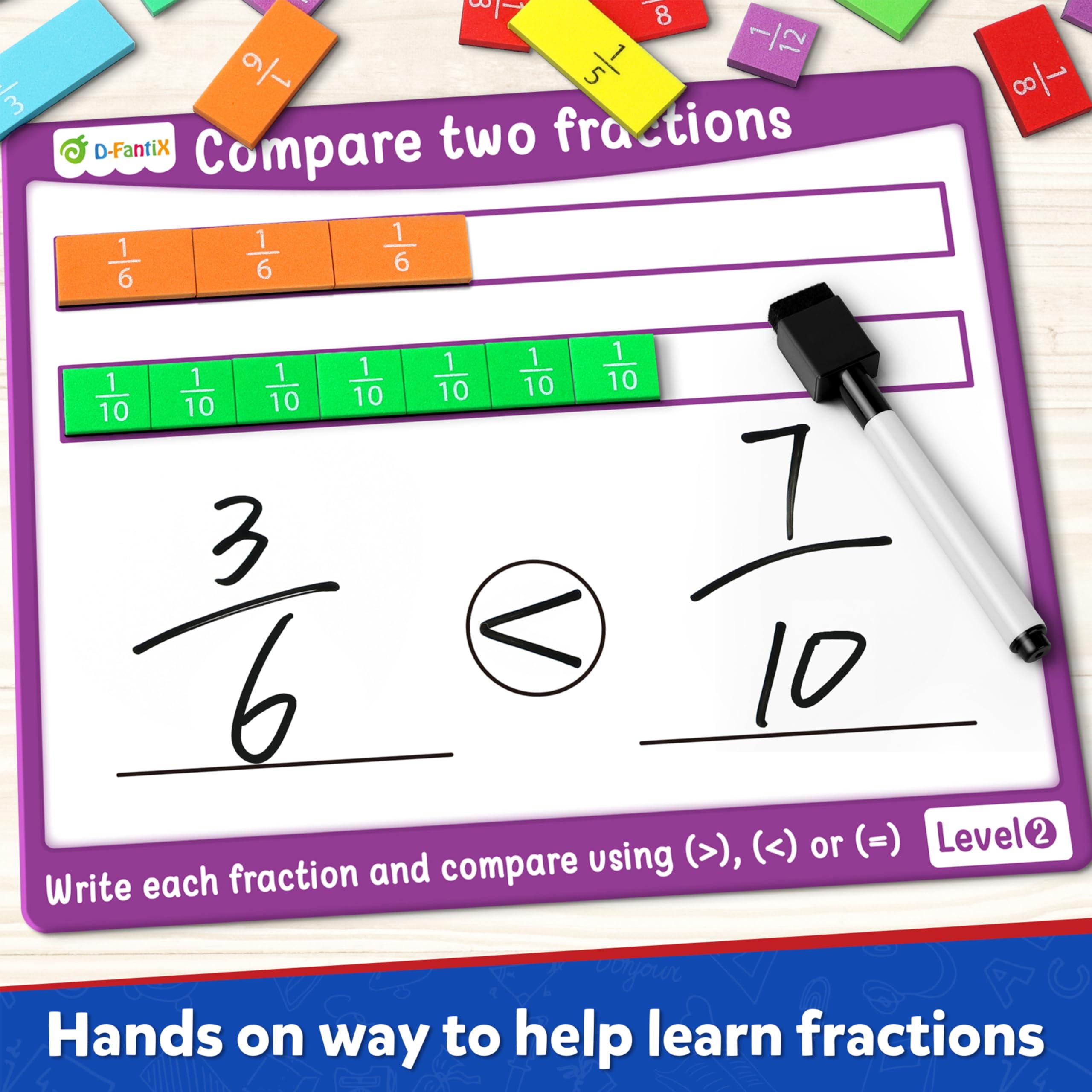 Magnetic Fraction Tiles & Fraction Circles Activity Set