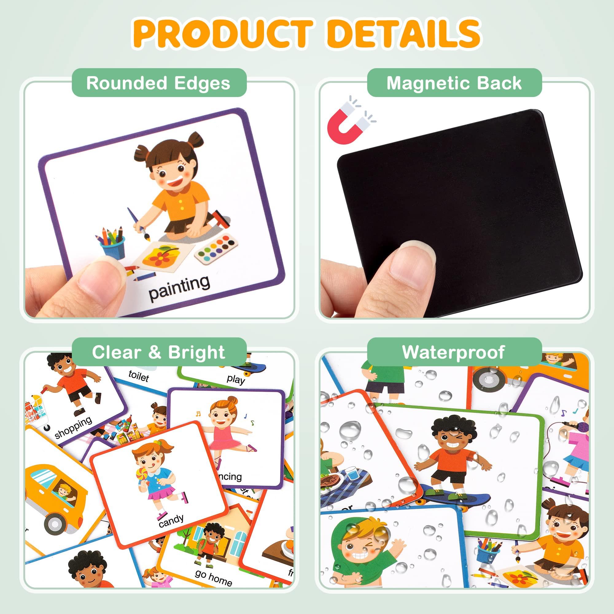 Visual Schedule for Kids Toddlers & Magnetic Responsibility Chart