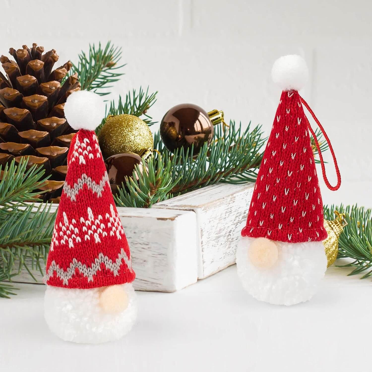 Gnome Christmas Ornaments Set of 6