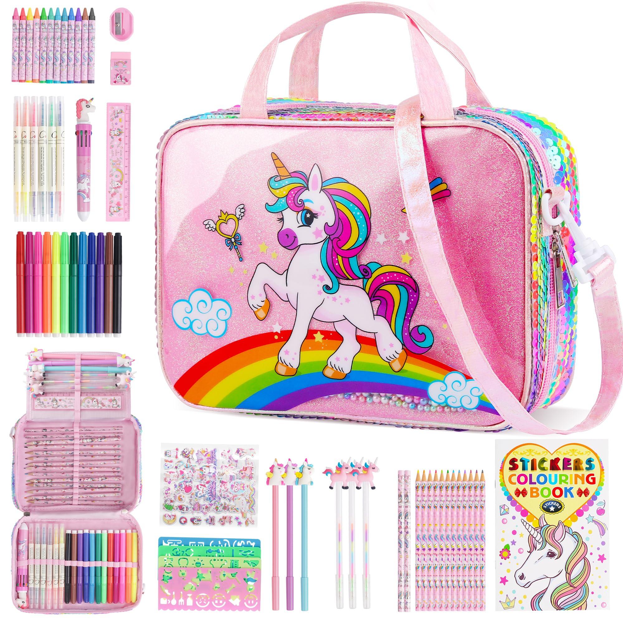 Unicorn Art Supplies Convertible Bag