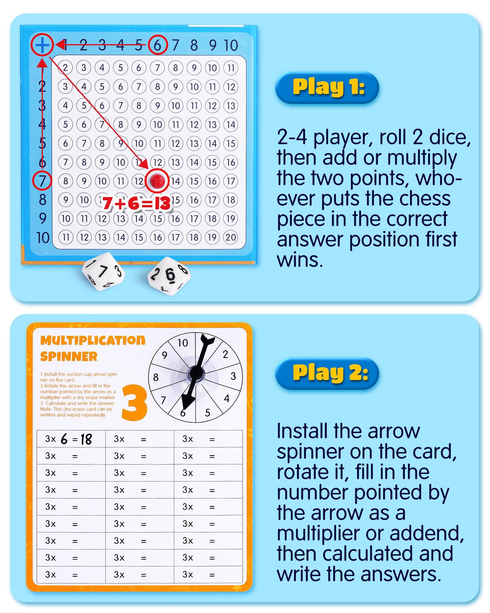 Magnetic Addition Multiplication Game Board