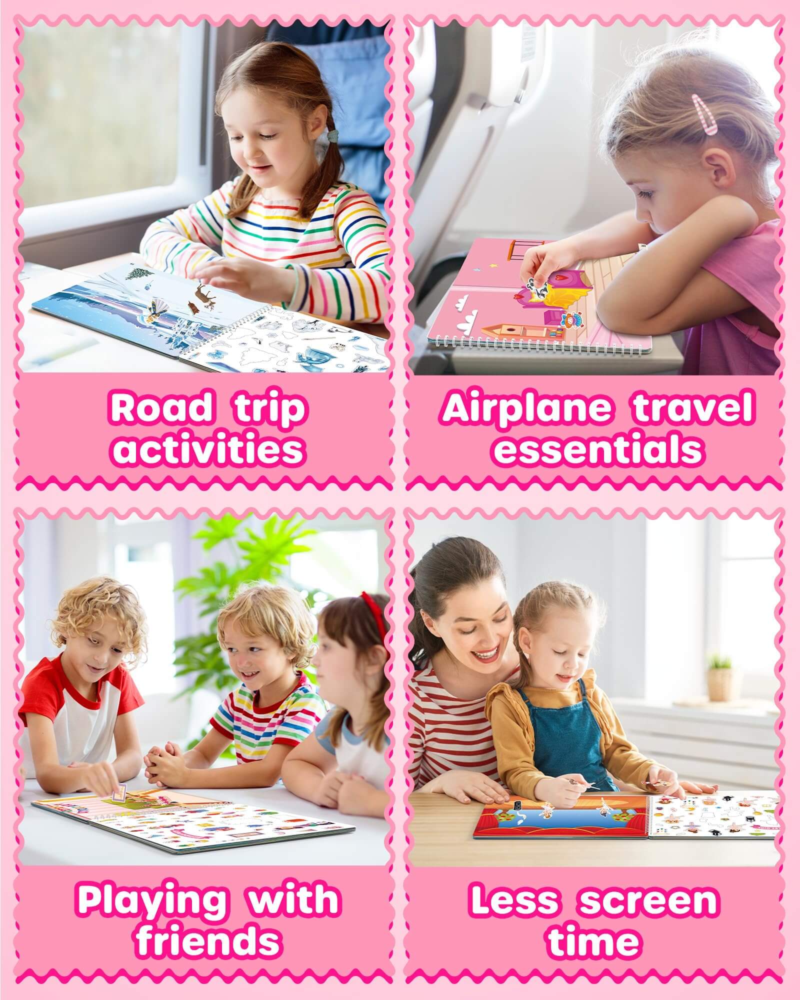 D-FantiX Girl's Sticker Book for Kids