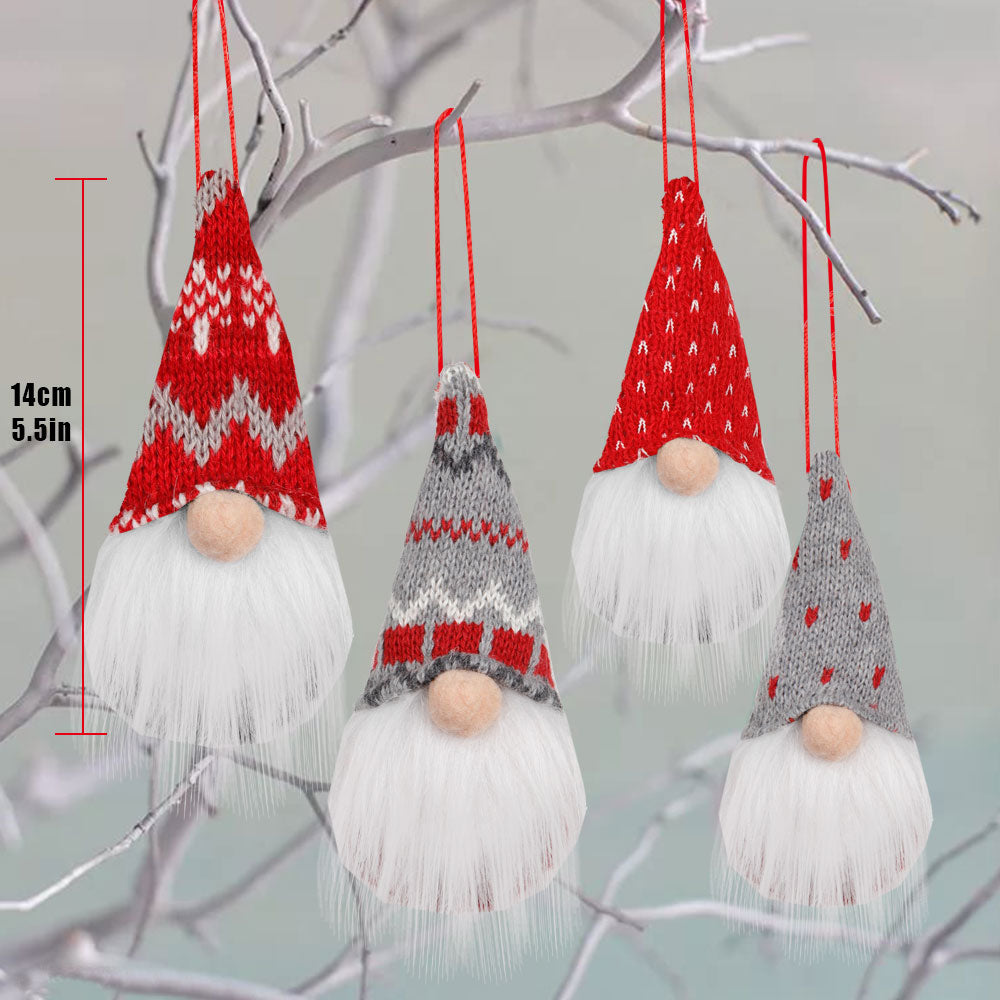 Gnome Christmas Ornaments Set of 4