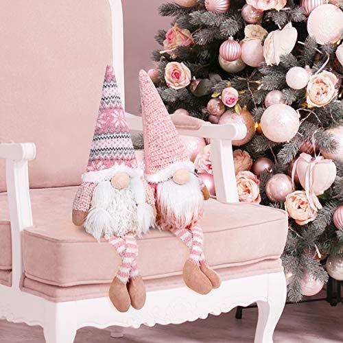 D-FantiX Pink Christmas Gnomes with Long Leg